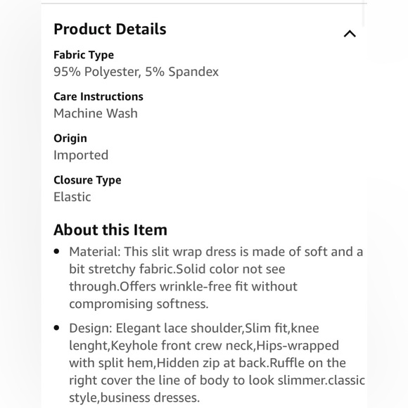 GRACE KARIN Front Slit Black Party Dress, Size Small - Picture 9 of 11